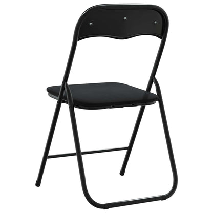 Silla Plegable 8 Uds. Terciopelo Negro 48 X 44 X 78 Cm
