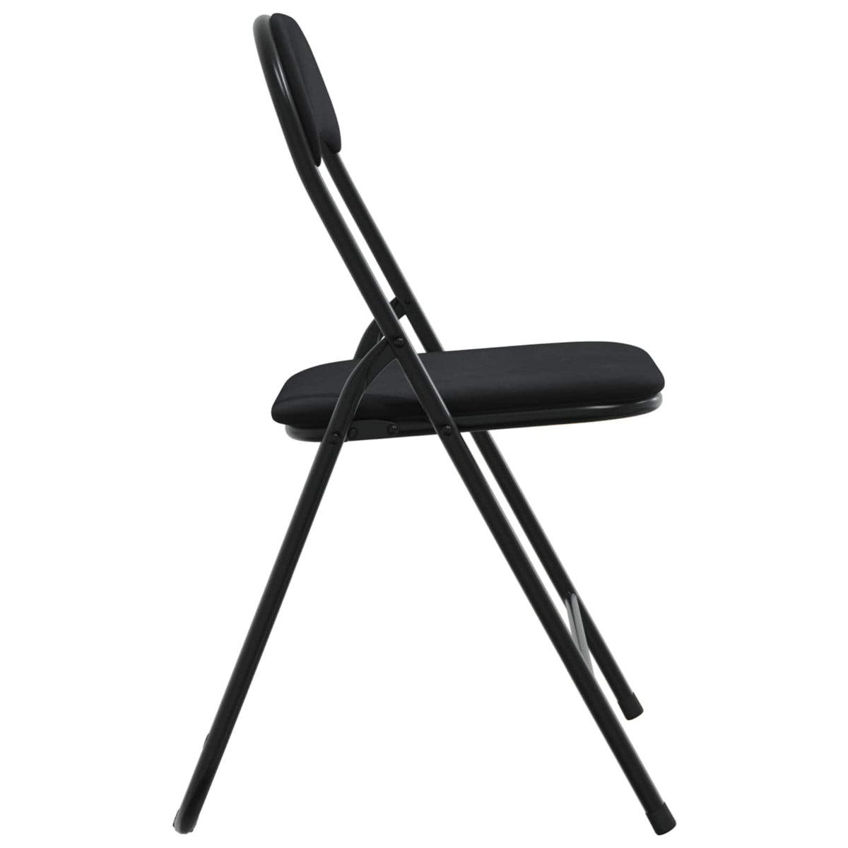Silla Plegable 8 Uds. Terciopelo Negro 48 X 44 X 78 Cm