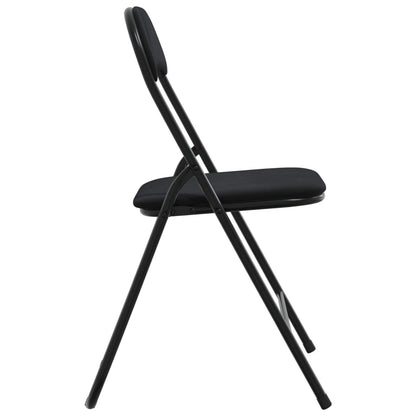 Silla Plegable 8 Uds. Terciopelo Negro 48 X 44 X 78 Cm