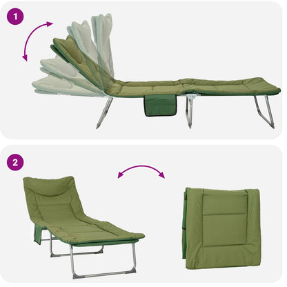 Tumbona Plegable Con Cojín