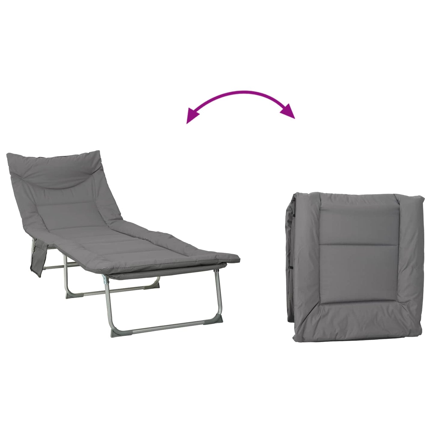 Tumbona Plegable Con Cojín