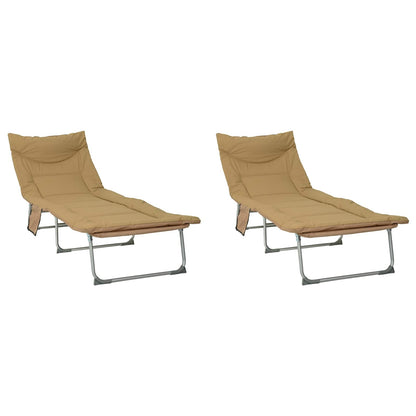 Tumbona Plegable Con Cojín 2 Pcs