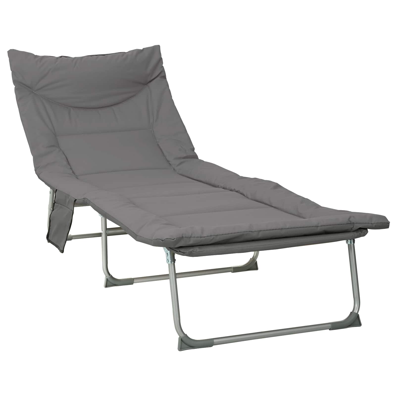 Tumbona Plegable Con Cojín 2 Pcs