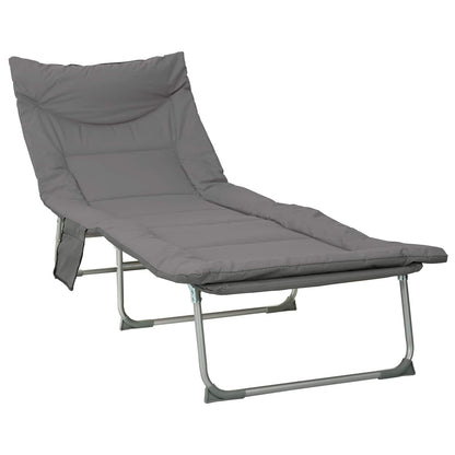 Tumbona Plegable Con Cojín 2 Pcs