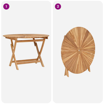 Mesa De Jardín Plegable Natural