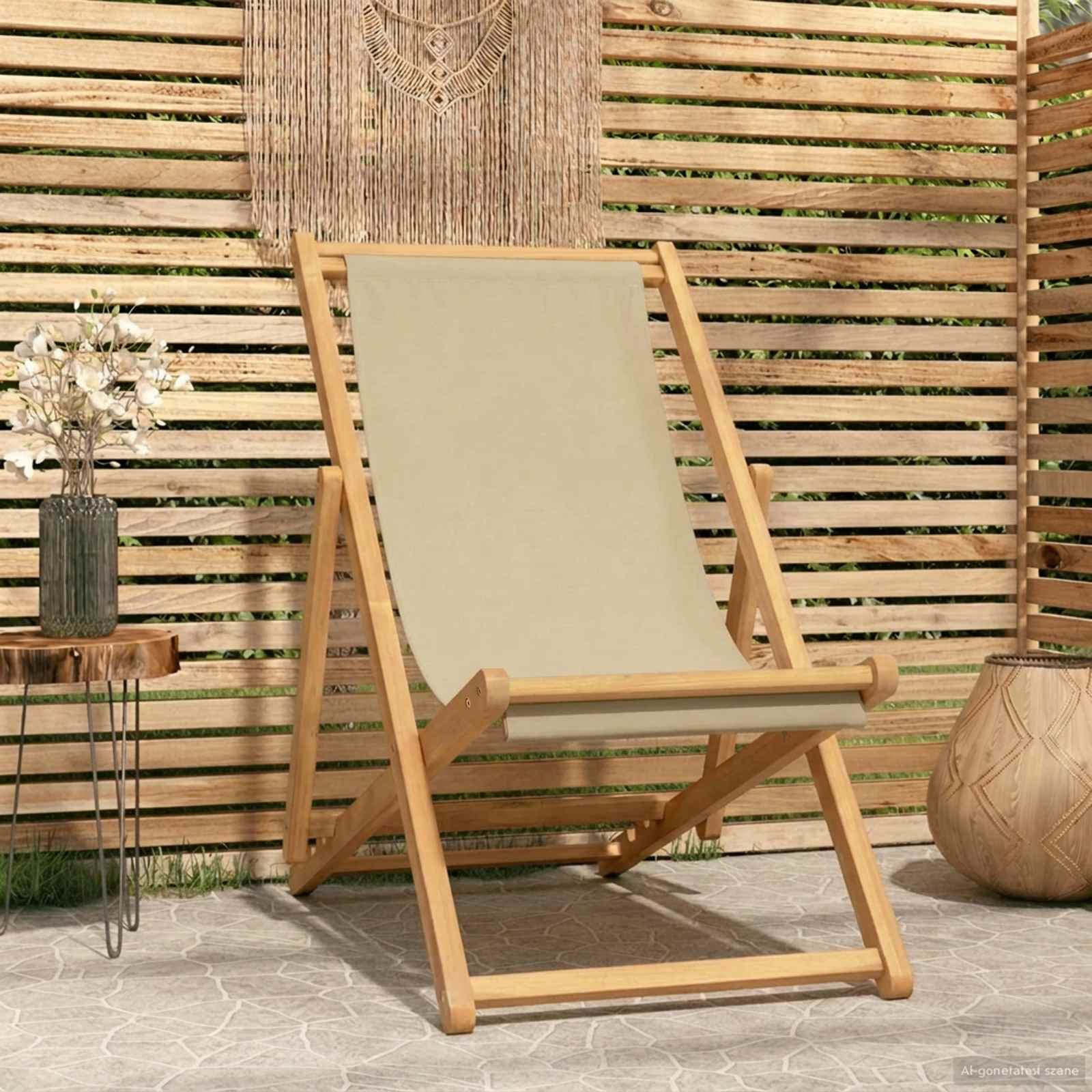 Silla De Jardín De Teca Color 56X105X96 Cm