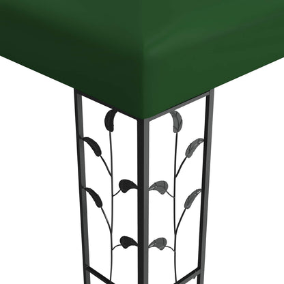 Cenador 3,97 X 2,96 X 2,68 M Verde Poliéster Y Acero