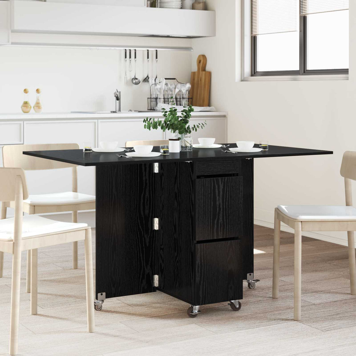 Mesa De Comedor 140 X 80 X 77 Cm Madera De Ingeniería