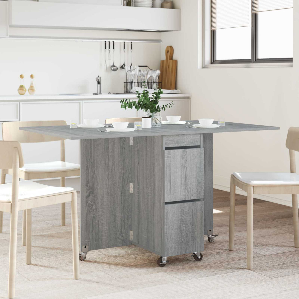 Mesa De Comedor 140 X 80 X 77 Cm Madera De Ingeniería