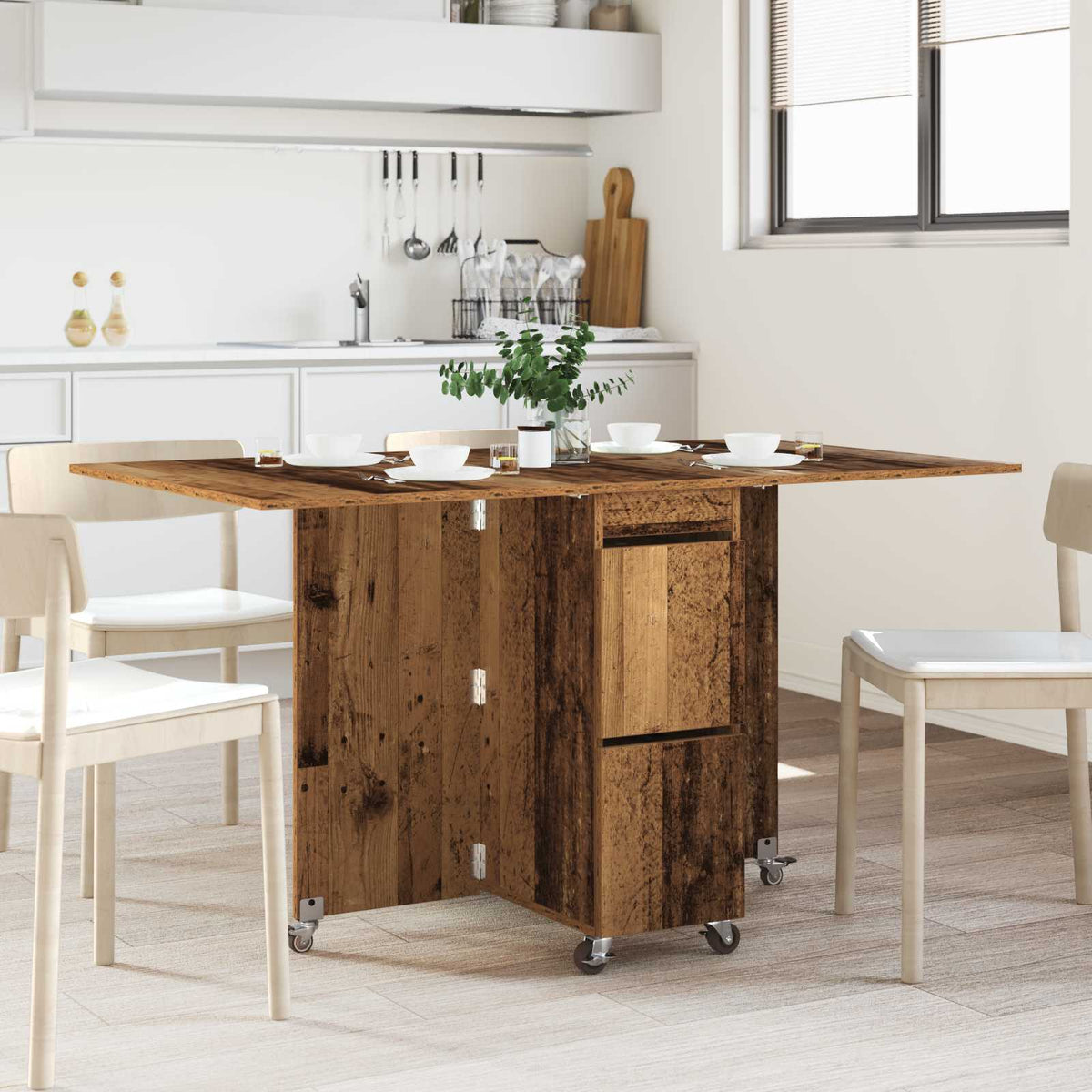 Mesa De Comedor 140 X 80 X 77 Cm Madera De Ingeniería