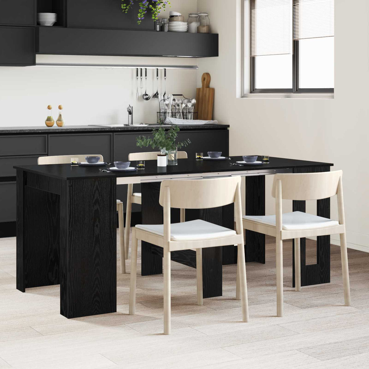 Mesa De Comedor 240 X 85 X 75 Cm Madera De Ingeniería