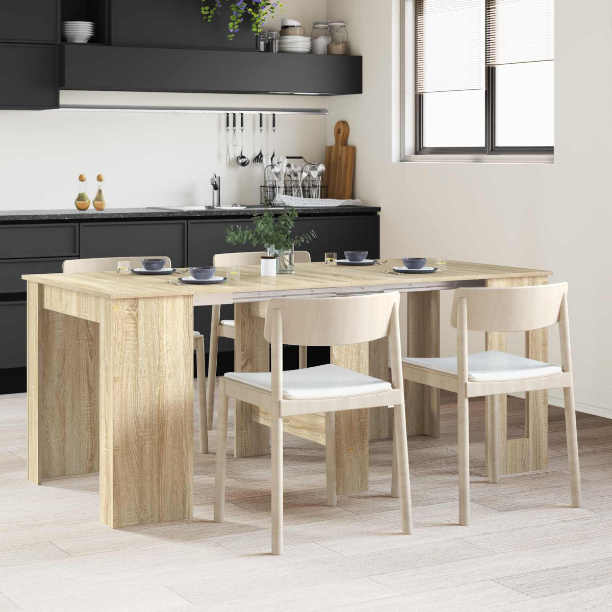 Mesa De Comedor 240 X 85 X 75 Cm Madera De Ingeniería