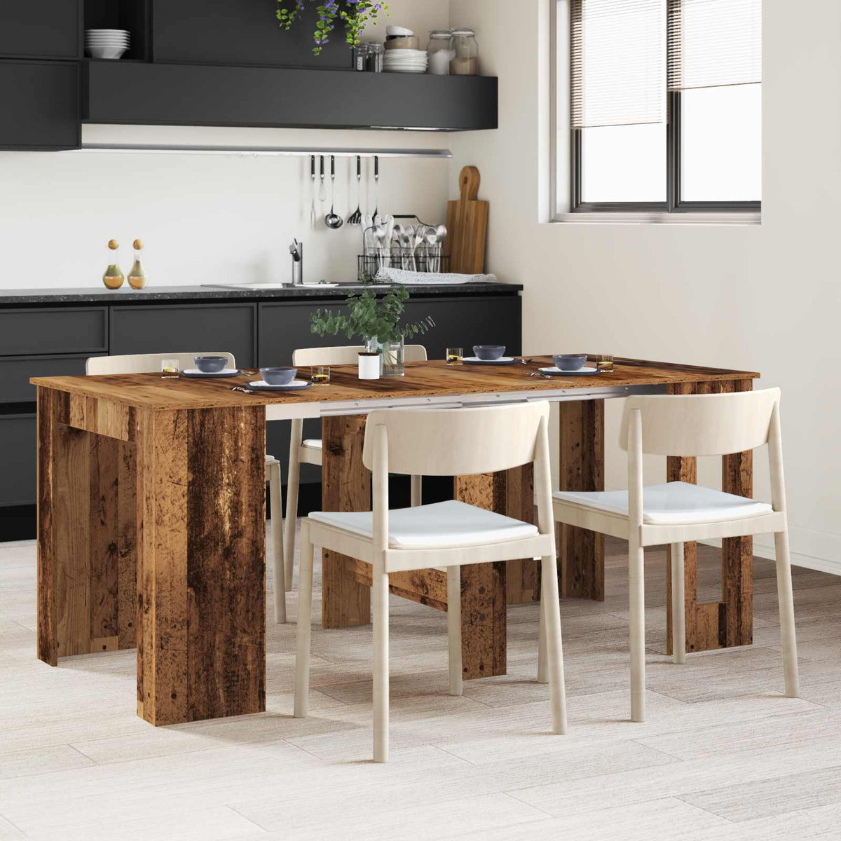 Mesa De Comedor 240 X 85 X 75 Cm Madera De Ingeniería