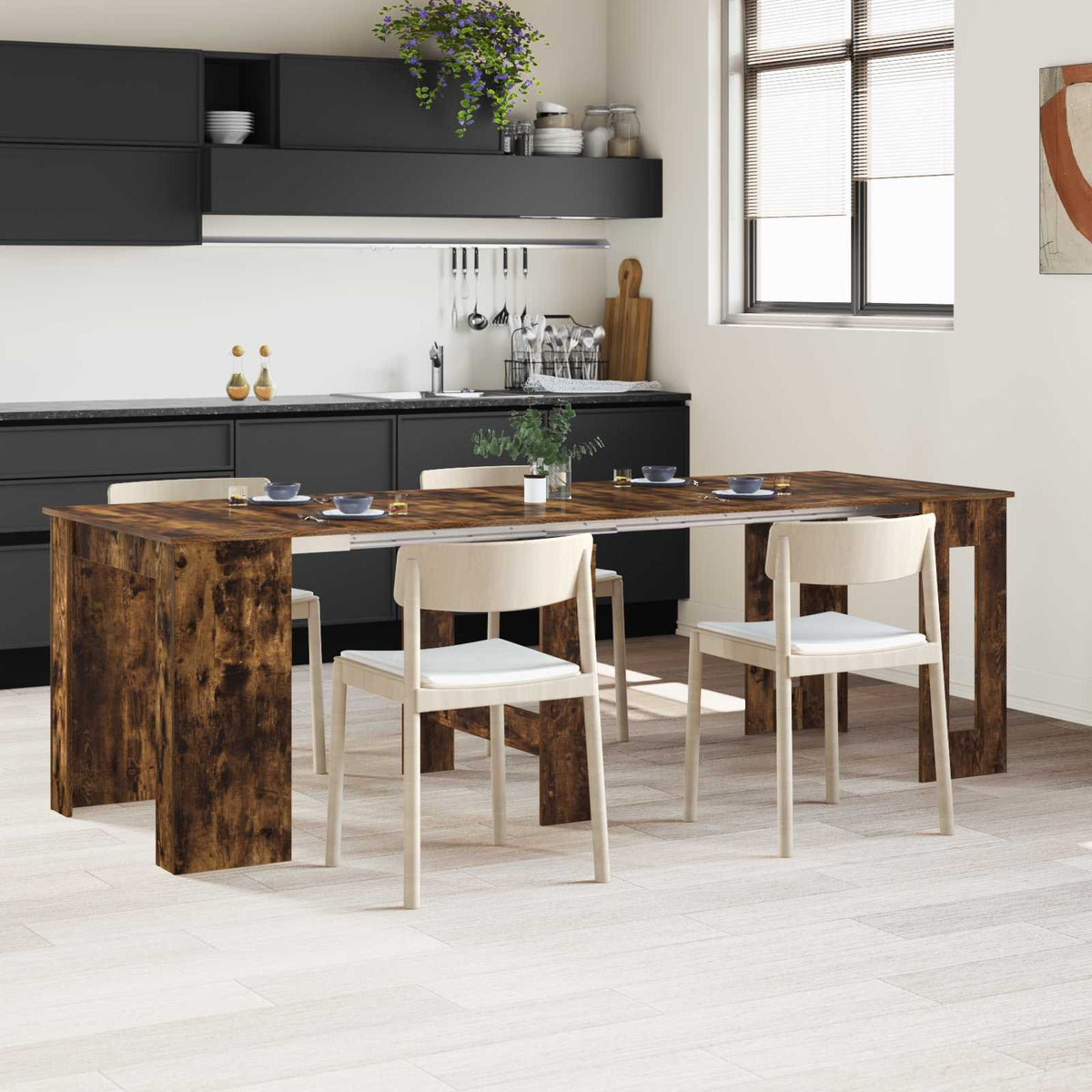 Mesa De Comedor 240 X 85 X 75 Cm Madera De Ingeniería