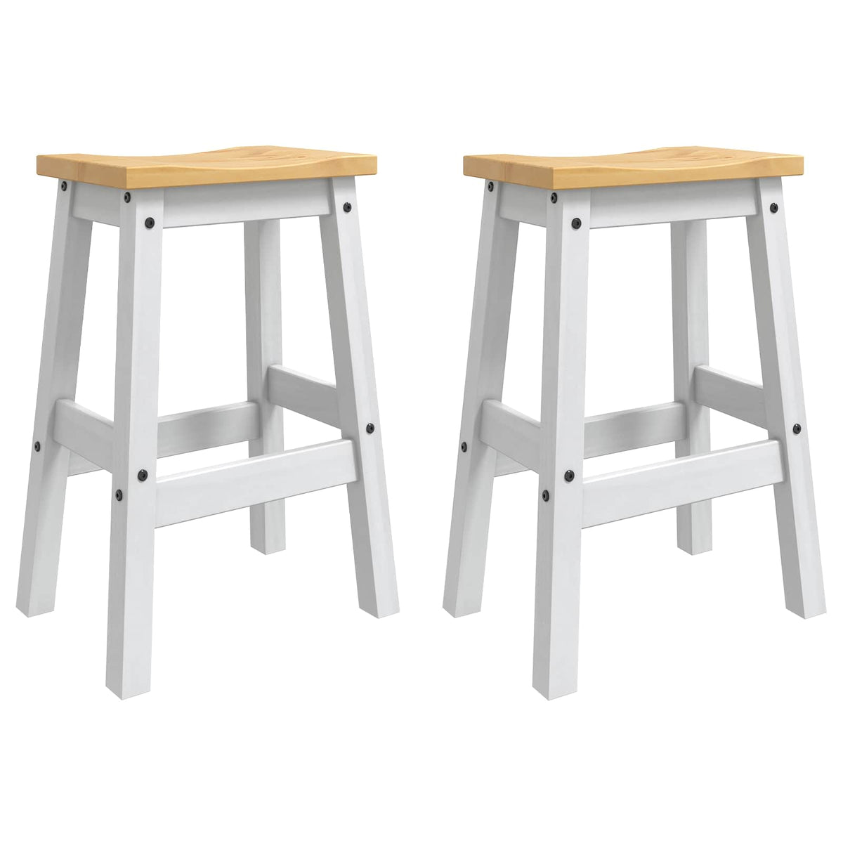 Taburete De Bar 2 Uds. 44 X 30 X 63 Cm