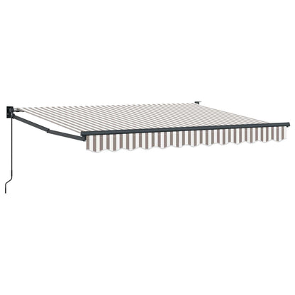 Toldo Retráctil Aluminio Y Tela Gris Antracita