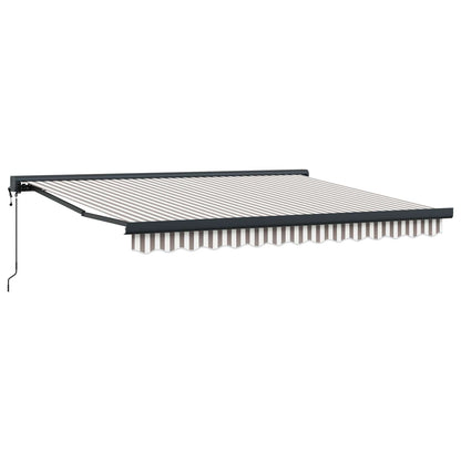 Toldo Retráctil Aluminio Y Tela Gris 3X2,5 M
