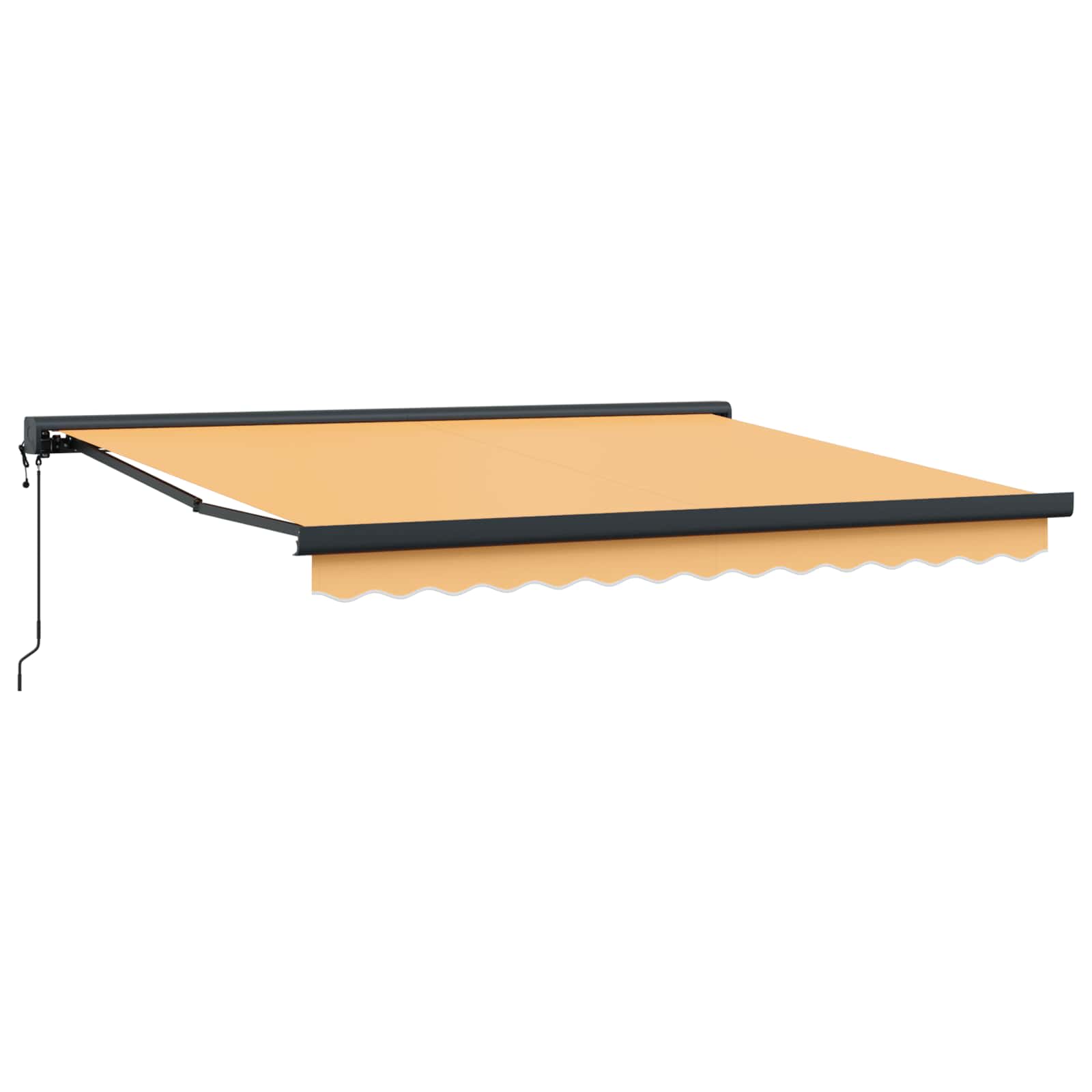 Toldo Retráctil Aluminio Y Tela Gris 3X2,5 M