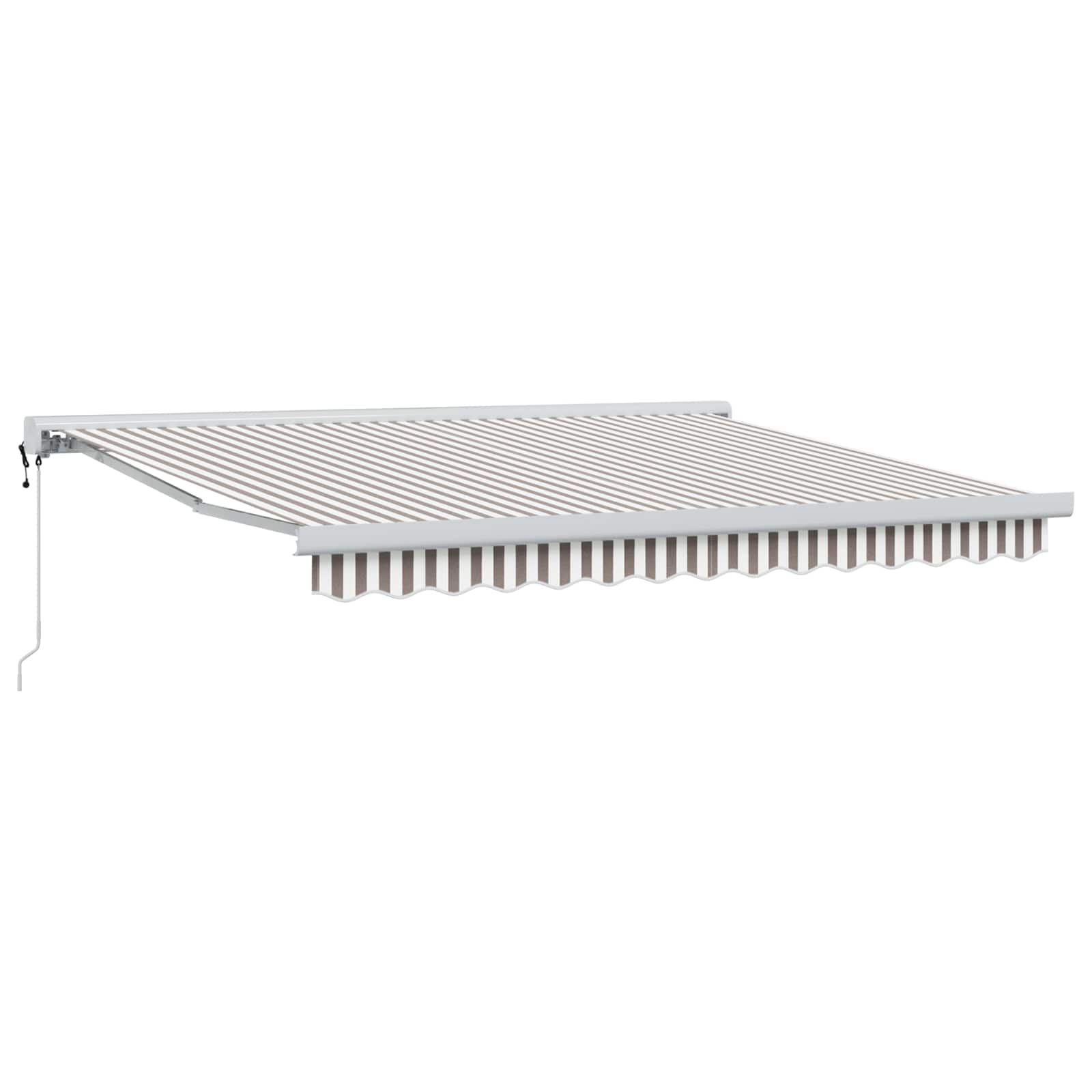 Toldo Retráctil Aluminio Y Tela Gris 3X2,5 M