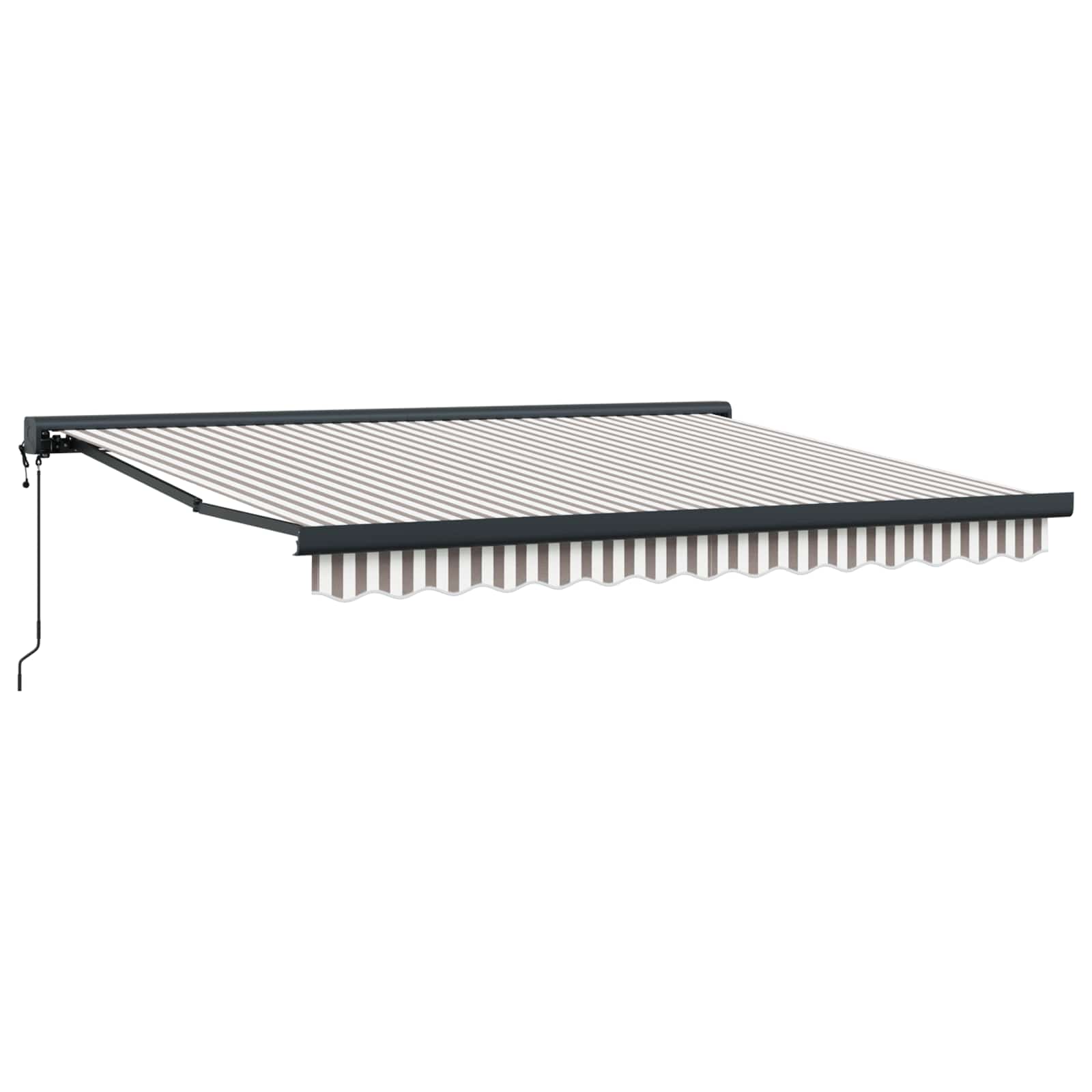 Toldo Retráctil Aluminio Y Tela Gris 3X2,5 M