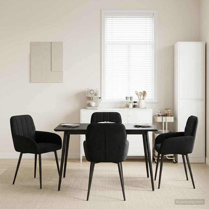 Sillas De Comedor 2 Uds. Terciopelo 56.5 X 50 X 85 Cm
