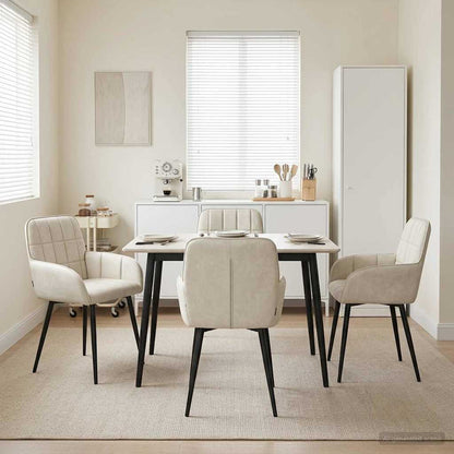 Sillas De Comedor 2 Uds. Terciopelo 56.5 X 50 X 85 Cm