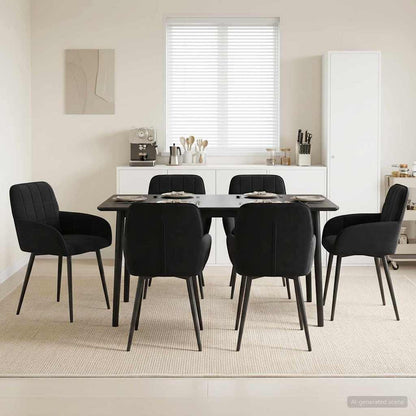 Sillas De Comedor 2 Uds. Terciopelo 56.5 X 50 X 85 Cm