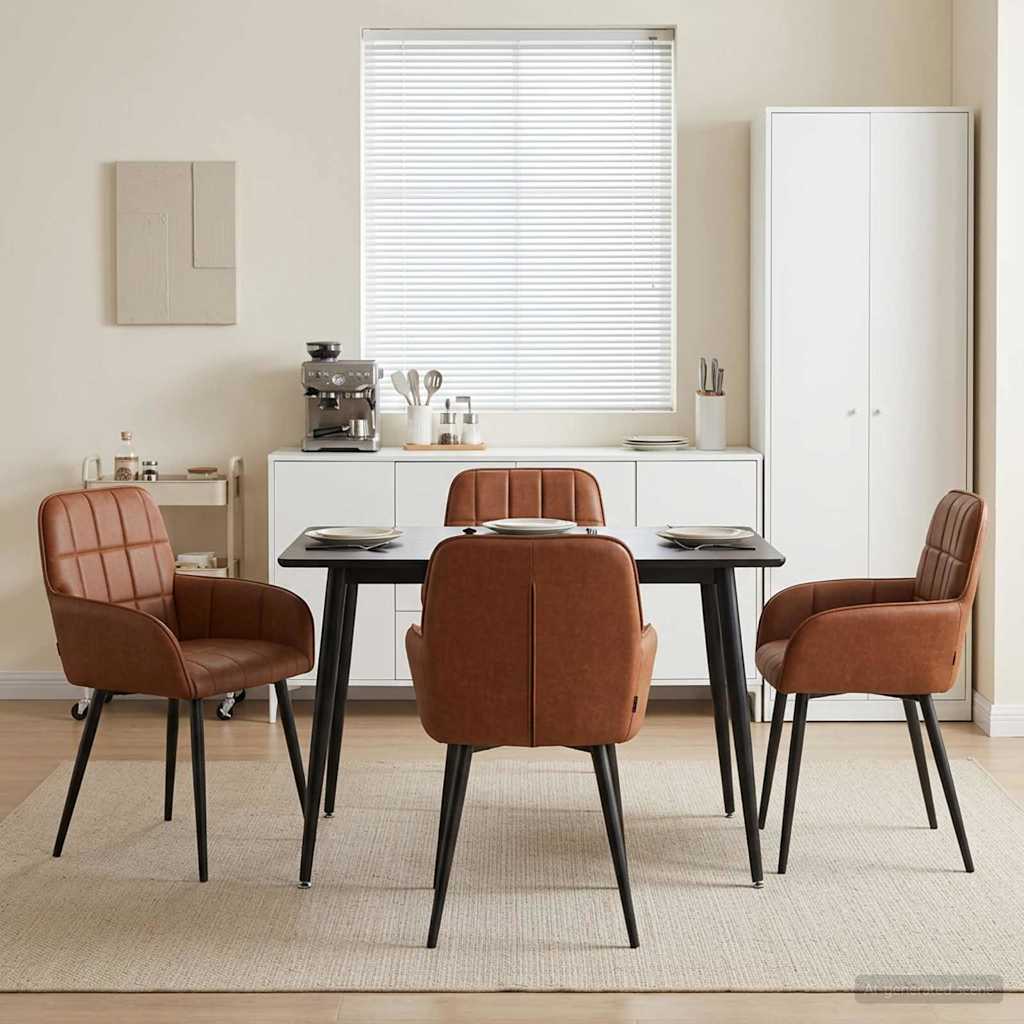 Sillas De Comedor 2 Uds. Cuero Sintético