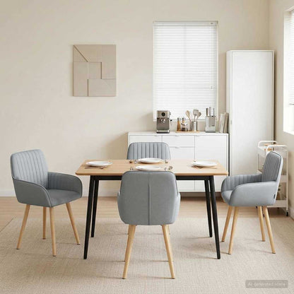Sillas De Comedor 2 Uds. Tela 56,5 X 50 X 87,5 Cm