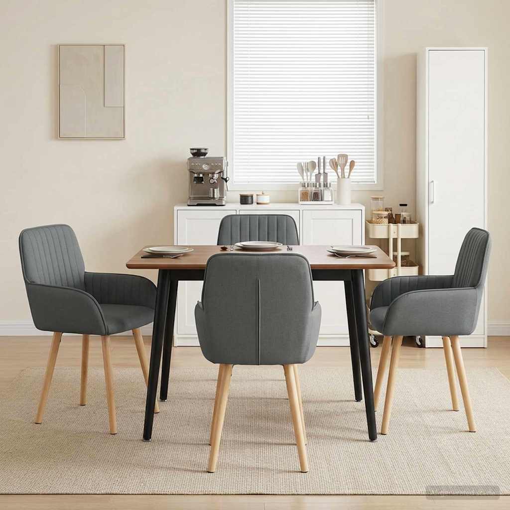 Sillas De Comedor 2 Uds. Tela 56,5 X 50 X 87,5 Cm