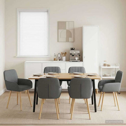 Sillas De Comedor 2 Uds. Tela 56,5 X 50 X 87,5 Cm
