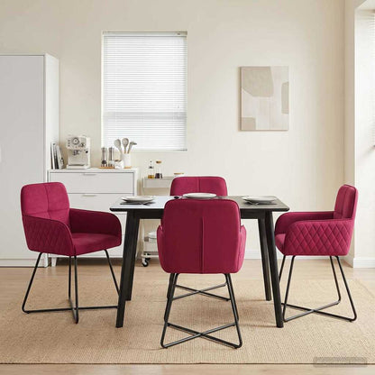Sillas De Comedor 2 Uds. Terciopelo 59 X 56,5 X 86 Cm