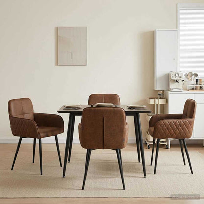 Sillas De Comedor 2 Uds. Cuero De Suede Sintético Verde Militar
