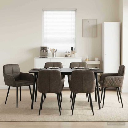Sillas De Comedor 2 Uds. Cuero De Suede Sintético Verde Militar