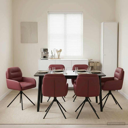 Sillas De Comedor Giratorias 2 Uds. Cuero Sintético