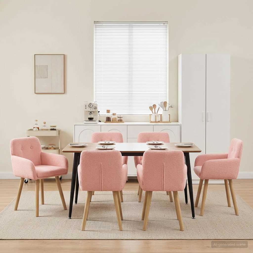 Sillas De Comedor 2 Uds. Bouclé 59 X 56,5 X 85 Cm