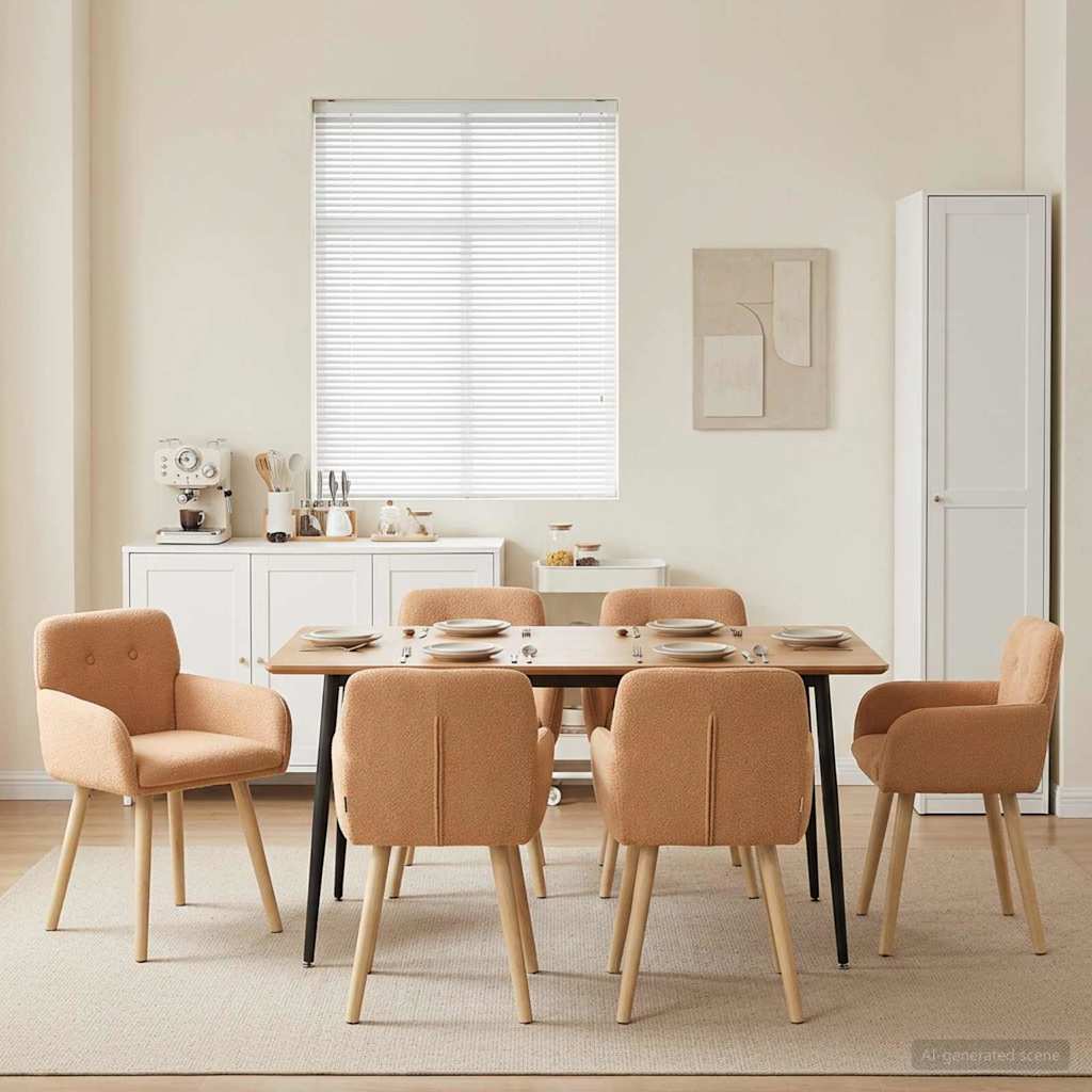 Sillas De Comedor 2 Uds. Bouclé 59 X 56,5 X 85 Cm