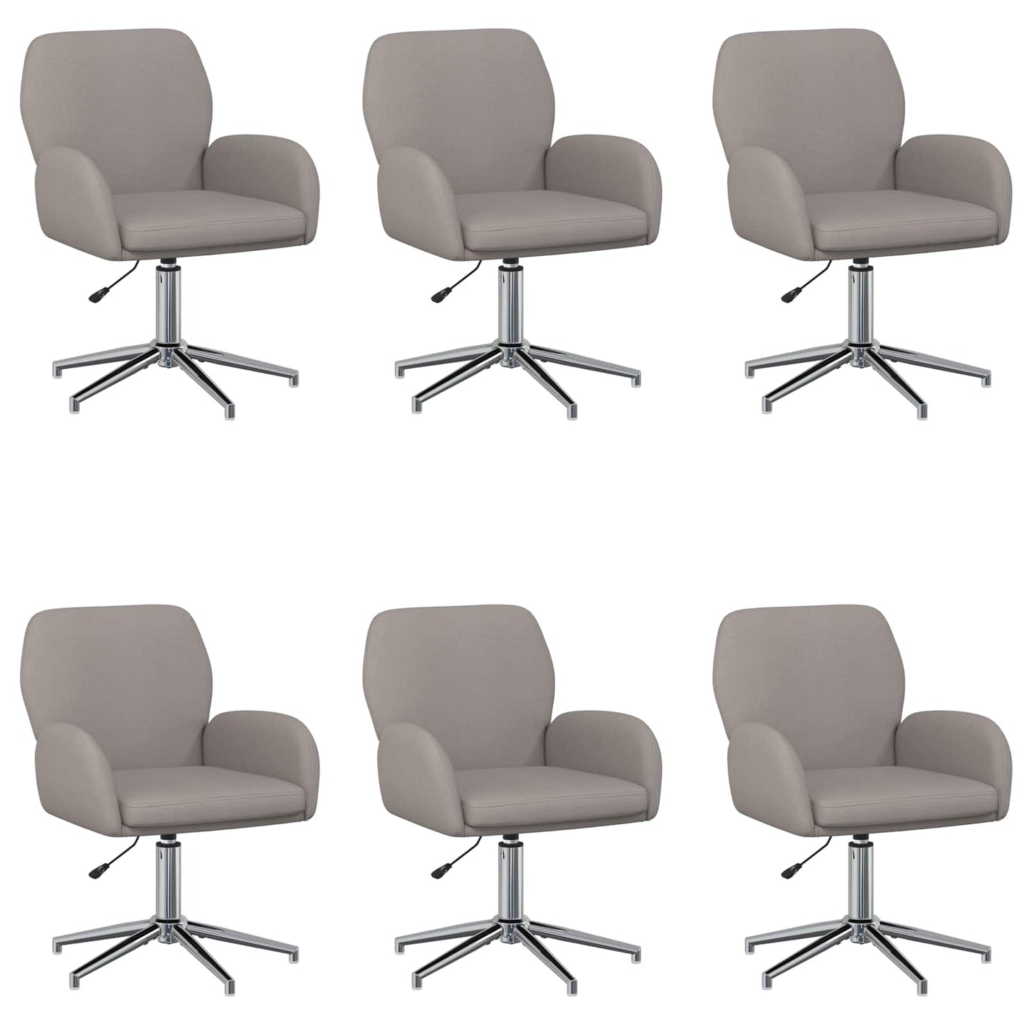 Sillas De Escritorio Giratorias 6 Uds. 54 X 58 X 90 Cm