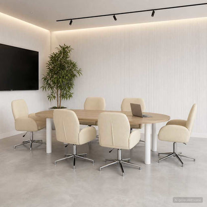 Sillas De Escritorio Giratorias 6 Uds. 54 X 58 X 90 Cm
