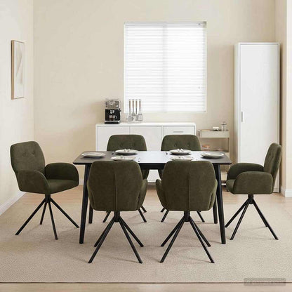 Sillas De Comedor Giratorias 2 Uds. Cuero De Suede Sintético
