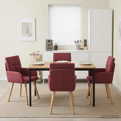 Sillas De Comedor 2 Uds. Tela 60 X 56 X 93 Cm