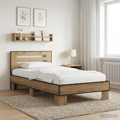 Estructura Cama Madera Ingeniería Metal