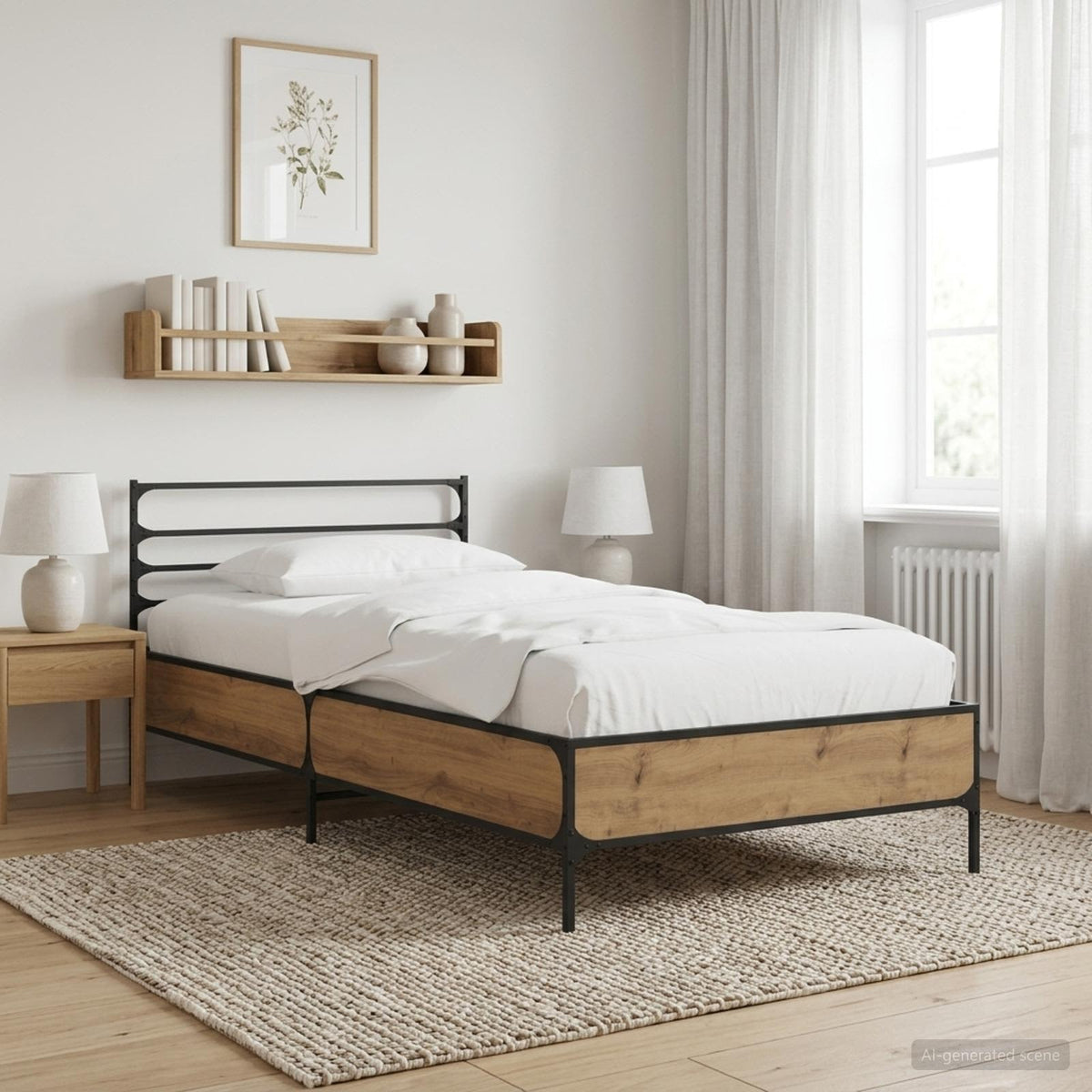 Estructura Cama Madera Ingeniería Metal