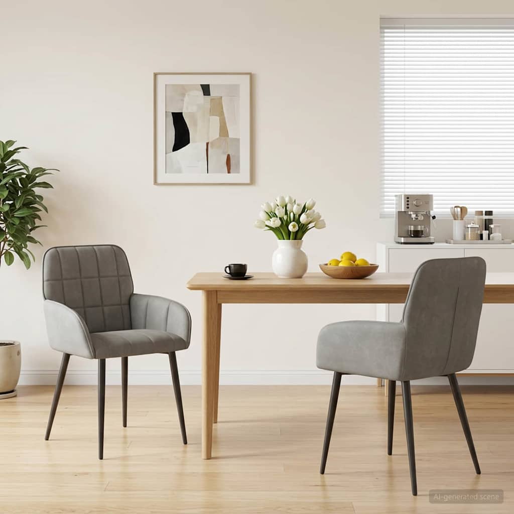 Sillas De Comedor 2 Uds. Terciopelo 56.5 X 50 X 85 Cm