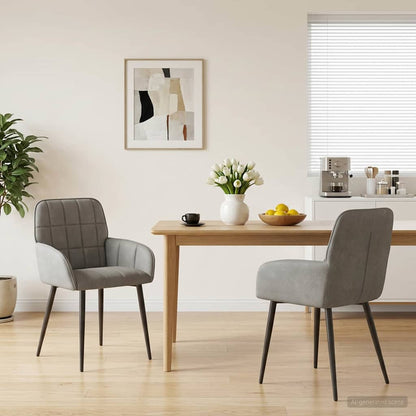 Sillas De Comedor 2 Uds. Terciopelo 56.5 X 50 X 85 Cm