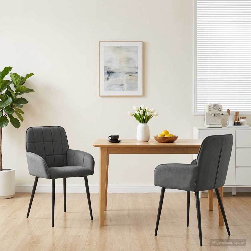 Sillas De Comedor 2 Uds. Terciopelo 56.5 X 50 X 85 Cm