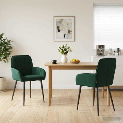 Sillas De Comedor 2 Uds. Terciopelo 56.5 X 50 X 85 Cm