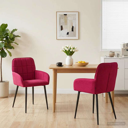 Sillas De Comedor 2 Uds. Terciopelo 56.5 X 50 X 85 Cm