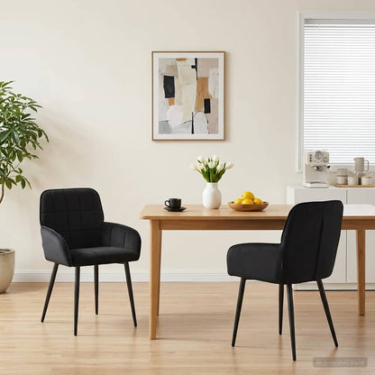 Sillas De Comedor 2 Uds. Terciopelo 56.5 X 50 X 85 Cm