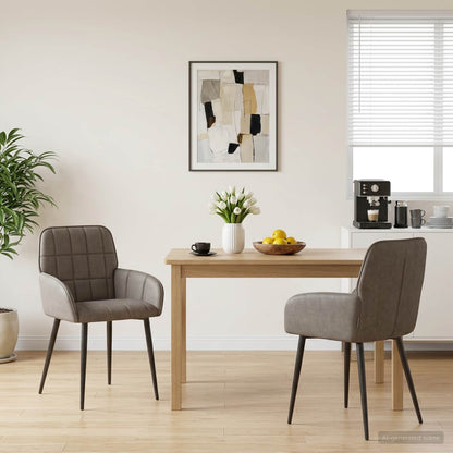 Sillas De Comedor 2 Uds. Cuero Sintético